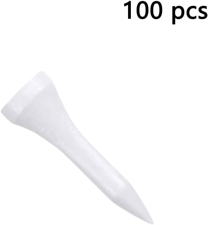 Wooden Golf Tees 3-1/4", 2-3/4", 1-1/2" Available,100 Count (Natural Color, White, Black, Blue, Red, Pink)