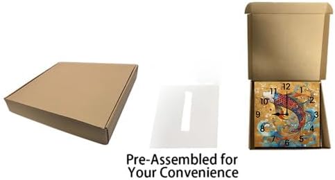 Baseball Square Clock Silent No Tick Battery Powered Home Decor Wooden Wall Clock for Living Room Kitchen Bathroom Farmhouse 10inch