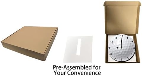 Sports Themed Wall Clock with Golf Dial Silent Clock Movement and Battery Operated Great Decor for Home Office Bedroom and Nice Golf Enthusiasts Gifts 10inch