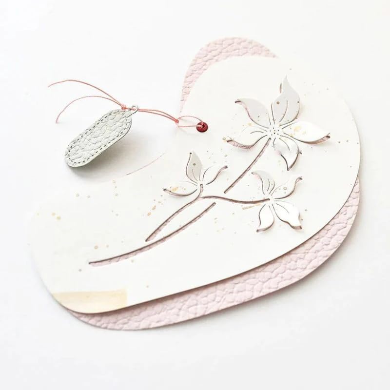 Lapoo Cutting Die for Scrapbooking, 3D Backgrounds Frame New Cutting Dies DIY Album Card Making Decor Paper Craft Metal Die Cuts Party Decorations (Core 5 x 2.6 in)