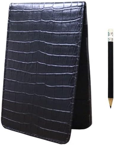 Myartte Golf Scorecard Holder Cover Yardage Book Cover with Golf Ball Marker and A Free Pencil 4.5 × 7.5 inches Black Blue Pink Multi-Color