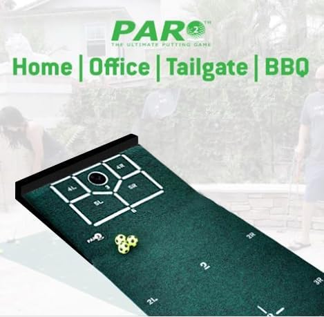 PAR2 - Putting Game and Practice Mat - Play Golf Anytime, Rain or Shine. Play at Home, Office, BBQ or Tailgate Party. Plays Like a Real Round of Golf, Just Have Fun Playing PAR2 to Improve Your Game