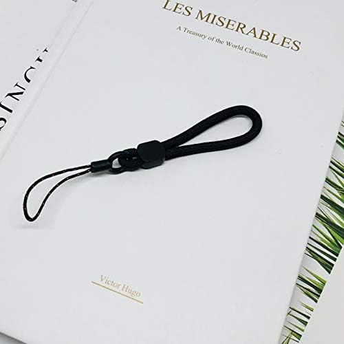 YOUOWO Ring Lanyards Black Finger Strap 5 Pack Short Rope Small Lanyard,For Phone Cases Keys Keychain USB Flash Drive CellPhone iPod ID Card Badge Camera