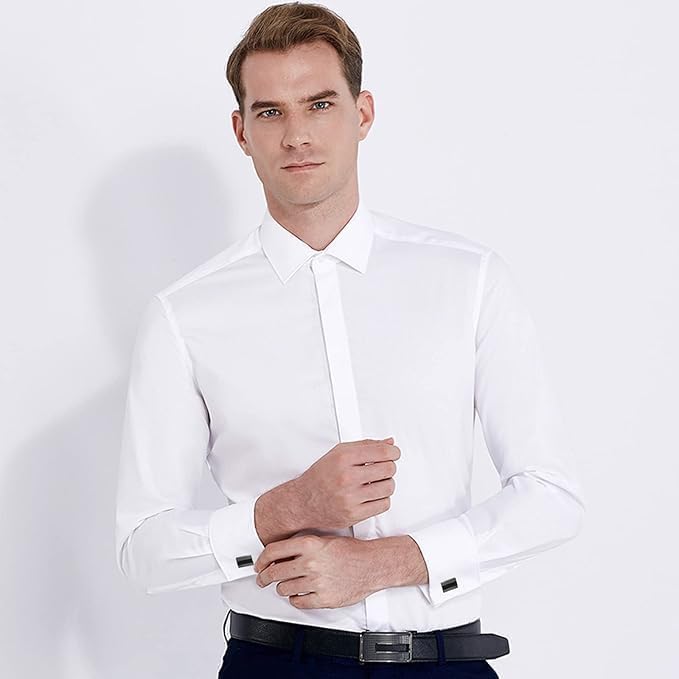 Mr.Van Black Rhodium Plated Cufflinks - Carbon Fiber & Copper Design - 18x12mm Matte Black Steampunk Men's Accessories - Gift Bag Included