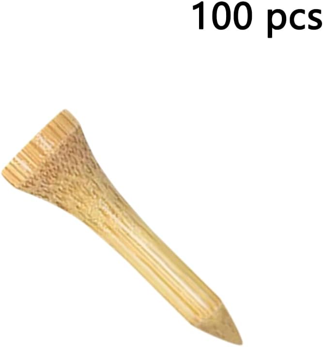 Wooden Golf Tees 3-1/4", 2-3/4", 1-1/2" Available,100 Count (Natural Color, White, Black, Blue, Red, Pink)