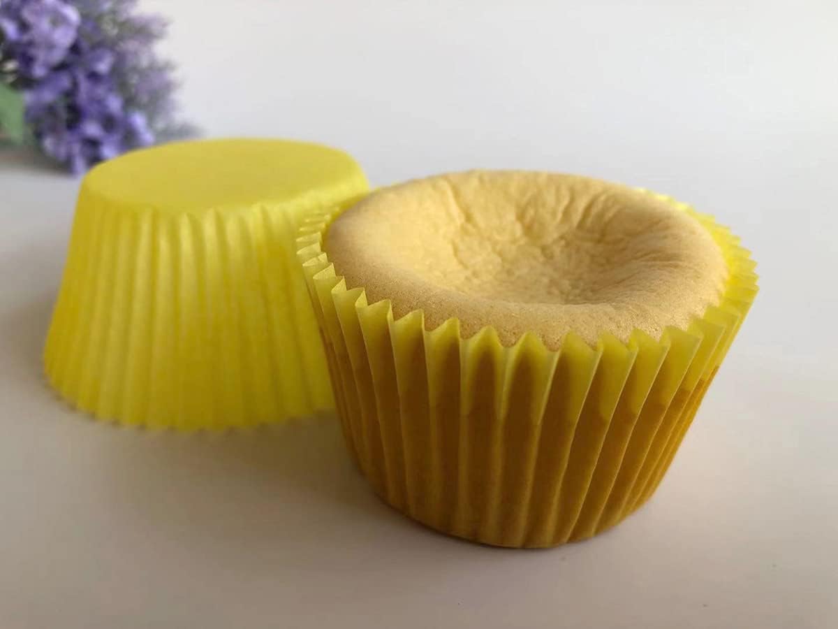 Yellow Cupcake Liners Greaseproof Paper Standard Baking Cups for Party and More, 150-Count