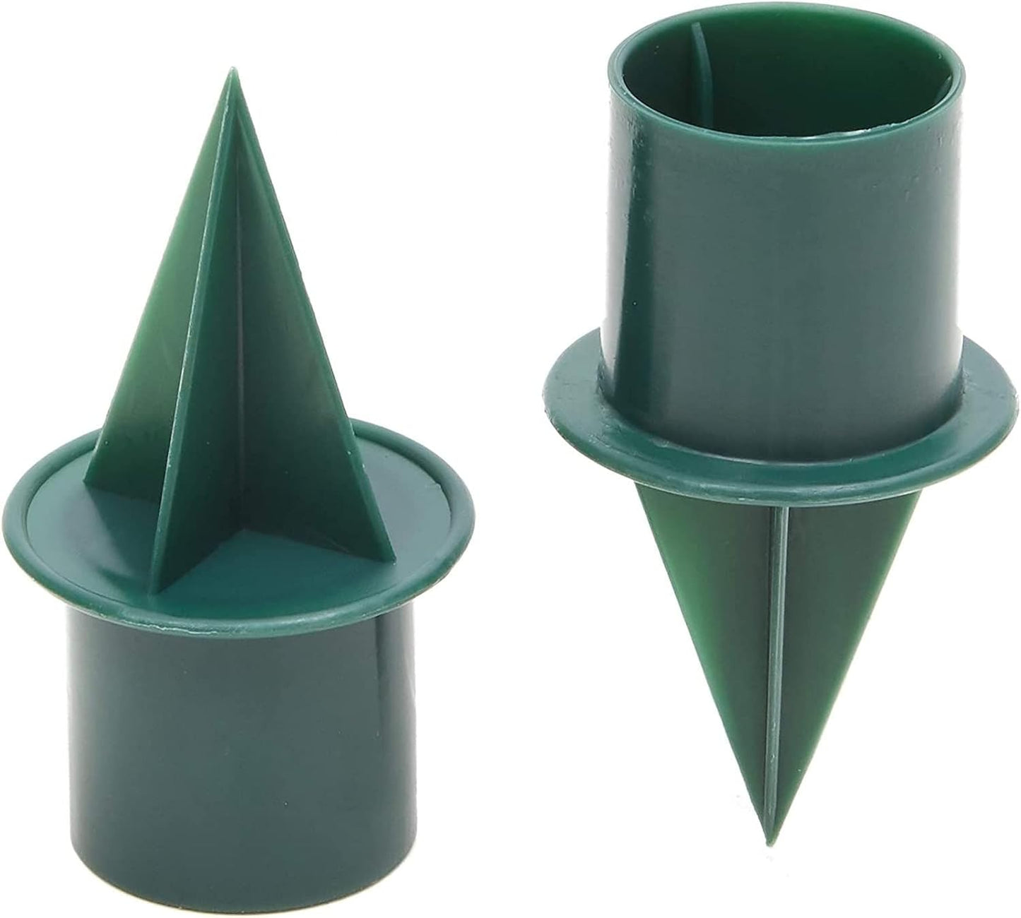 Juvale 40-Pack Green Plastic Candle Holders - 1-Inch Diameter - Durable Lightweight Floral Candle Holder Picks for Foam Arrangements & Table Centerpieces