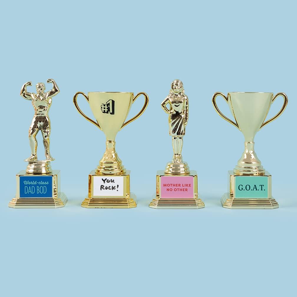 Customizable Super Mom Trophy - Novelty Funny Humor Gift for Mom, Wife, Girlfriend on Birthday or Mothers Day - 8" H x 3.25" W, Award, Celebrations, Party, Reusable