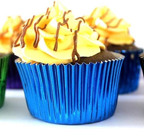 Eoonfirst Navy Blue Foil Cupcake Case Liners Baking Muffin Paper Cups 200 Pcs