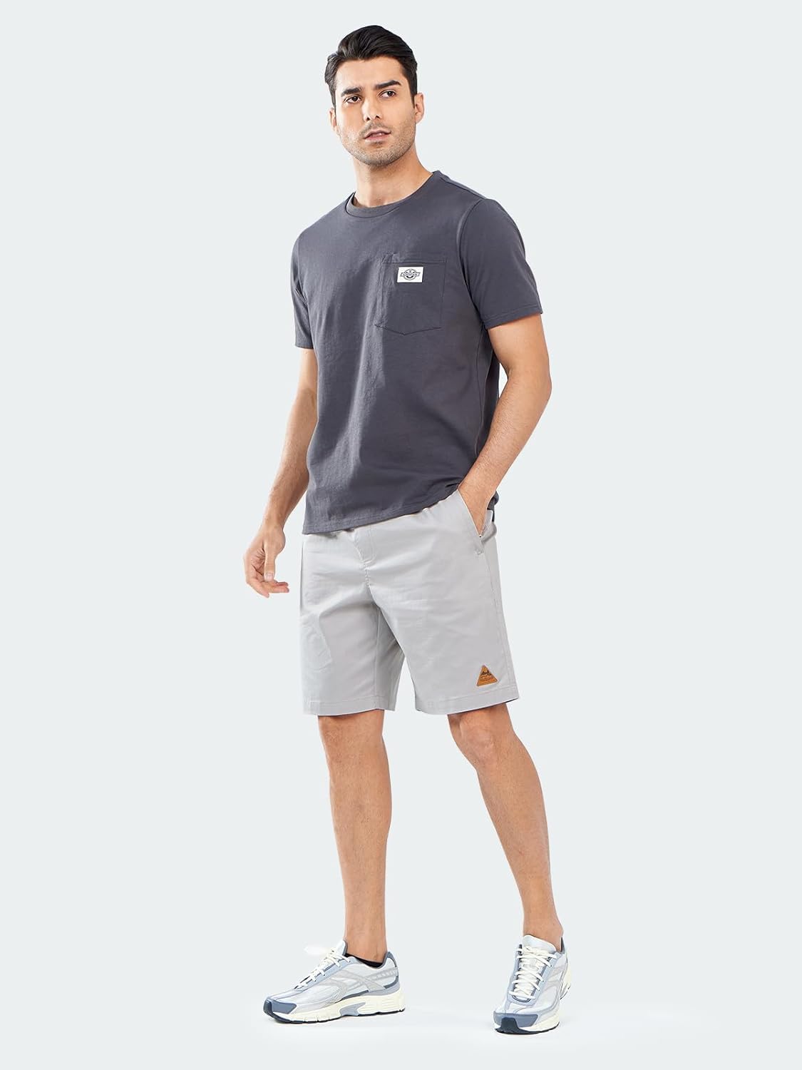 NORTHYARD Mens Casual Shorts-Cotton 9" Golf Hiking Drawstring Elastic Waist Work Shorts with Zipper Pockets