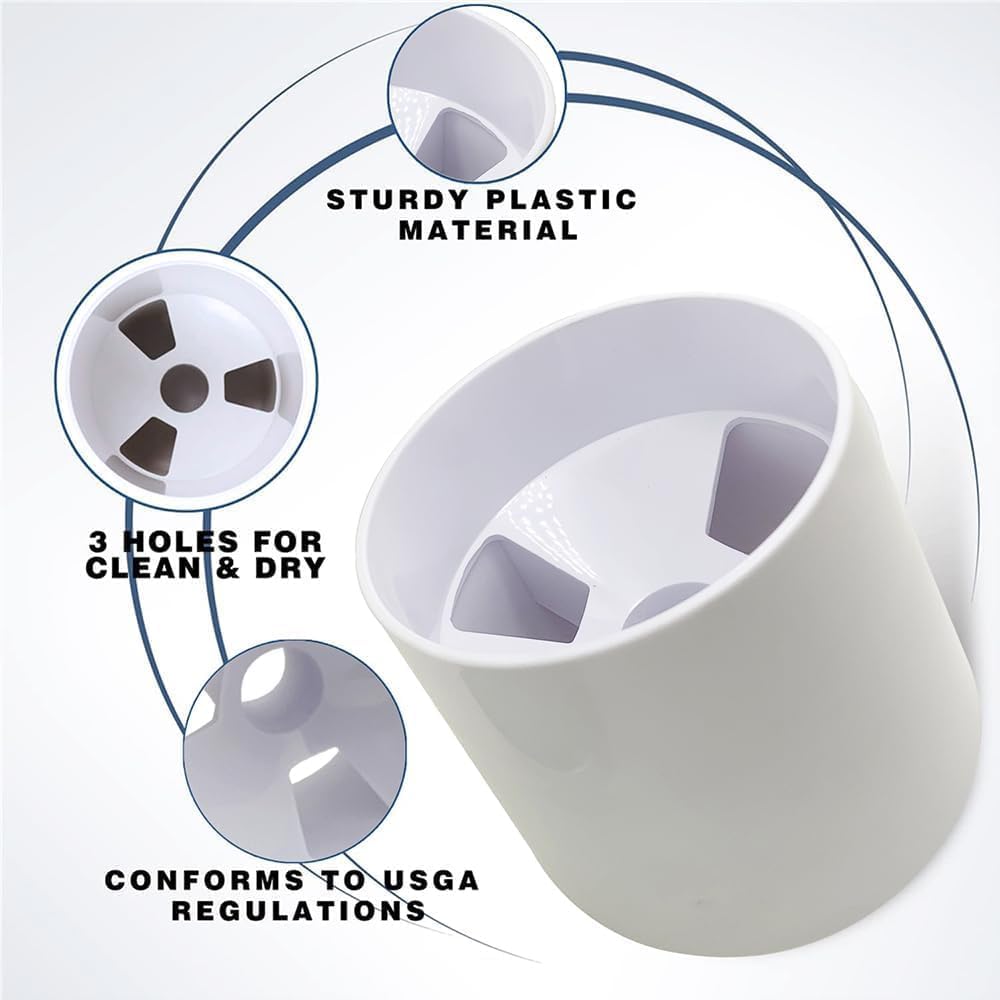 Upgrade Your Home Golf Game: Set of Metal-Base Golf Hole Cups for Ultimate Putting Practice