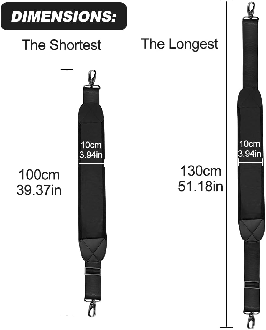 barudan golf Bag Strap Replacement Universal Single Shoulder Strap fits for All Brand Golf Bags (Black)