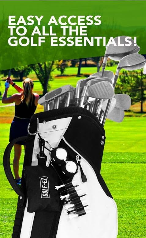 Golf Ball Holder & Golf Tee Holder | Grab-n-Go Design (Holds 2 Balls / 7 Tees)