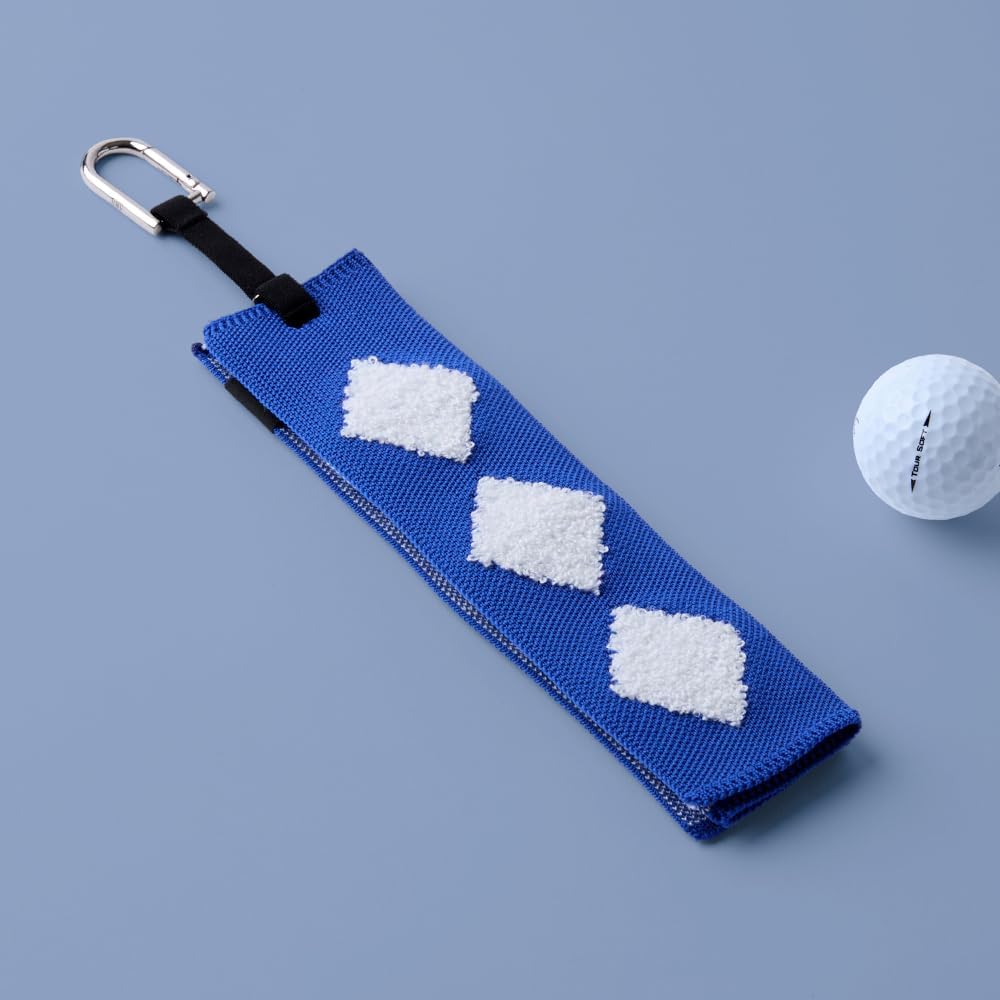 ANDGOLF Pleats Ball Towel, Use to Wash My Ball and Club, Best Choice for Golf Gifts, Embroidered Golf Towels, Clip for Bags/Pants/Skirts, Durable Elastic Band, Colorful Fashion Golf Item