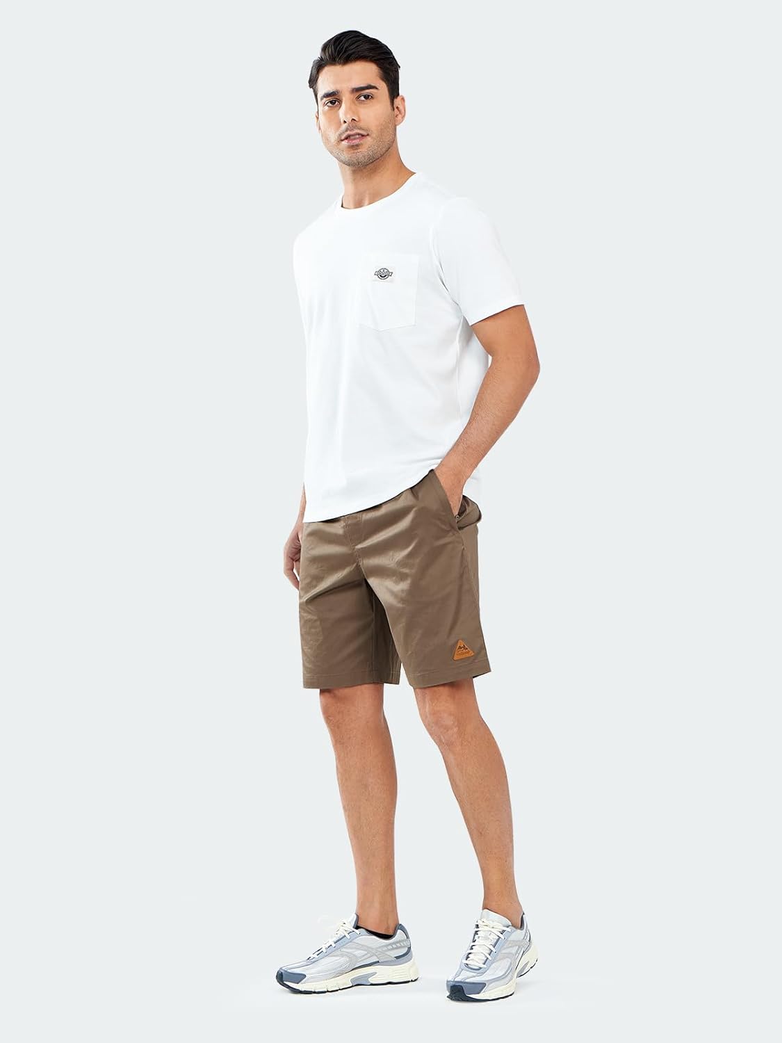 NORTHYARD Mens Casual Shorts-Cotton 9" Golf Hiking Drawstring Elastic Waist Work Shorts with Zipper Pockets