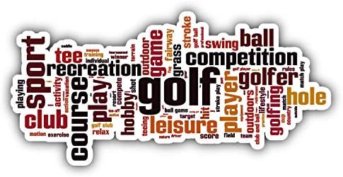 Golf Word Cloud 2" 18 Pack Planner Calender Scrapbooking Crafting Stickers
