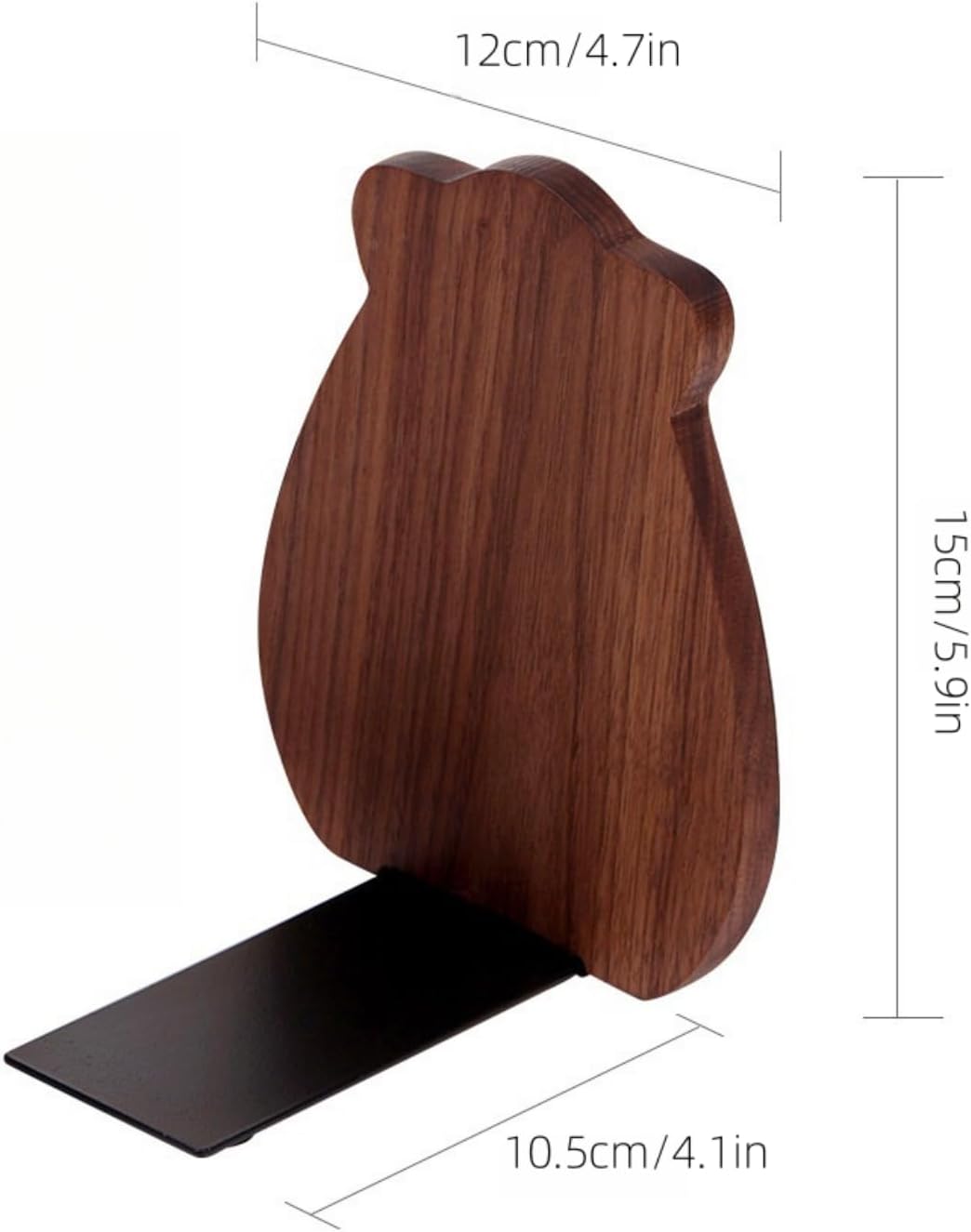 Cute Bear-Shaped Book Ends for Shelves ,Detachable Design bookends for Heavy Books ,with Anti-Slip Foam Pads,an Ideal Gift for Book Fans(Pack of 2)