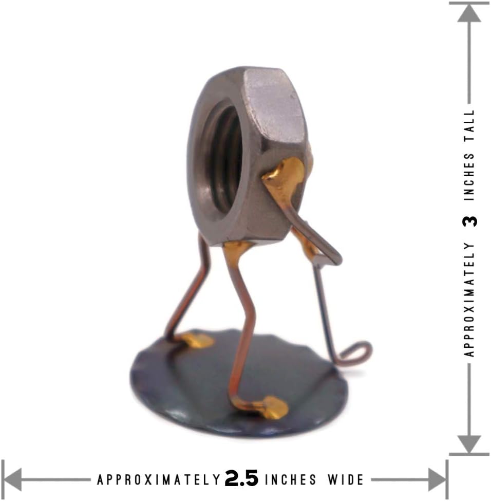 Golf Nut Collectible Handmade Metal Art Figurine, Desk Accessories, Trophy, Boss Gift, Home Office Décor
