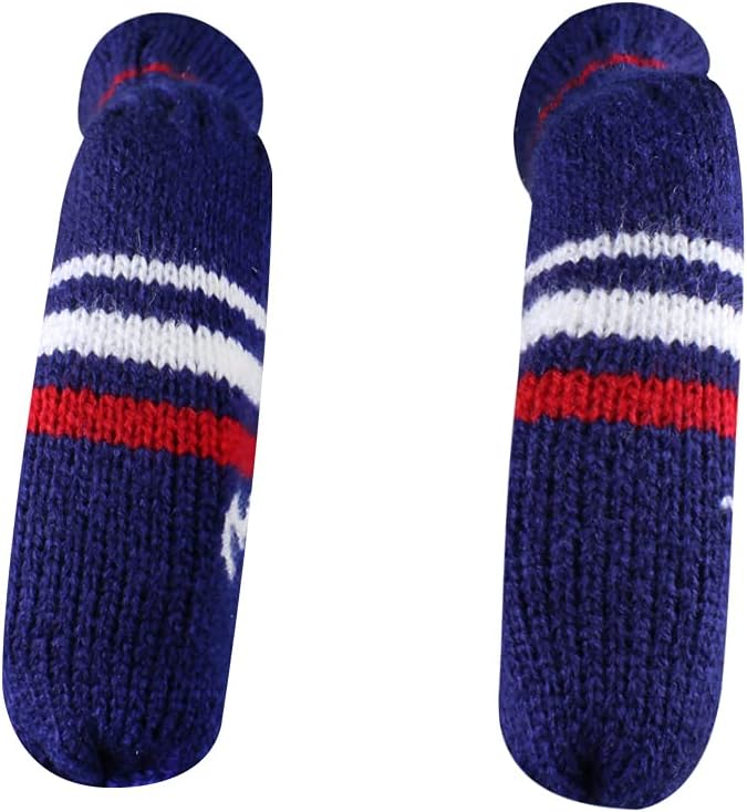 Scott Edward 1/7/10 Pcs Knitted Golf Club Head Covers for Irons Wedge Cuteness and Basically Socks Shape Washable Golf Club Head Protector on Red/Blue Warning Style