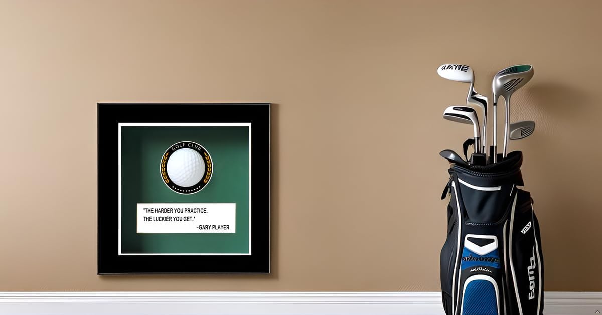 Golf Ball Display Case,Golf Ball Show Box,6.9"X6.9"Wood Display Case Box Shadow Box,Golf Ball Holder Gift for Golf Enthusiasts - Golf Ball Display Rack Cabinet for Wall Mount with Glass Door,Black.