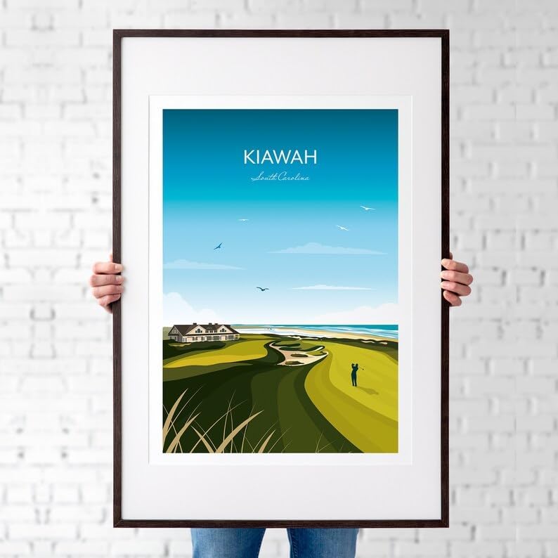 Golf Print Kiawah Island - US PGA Championship - Ocean Course Clubhouse, Kiawah Island Golf Poster, South Carolina Golf Course Art, Ocean Course Print (Unframed) (20x30)