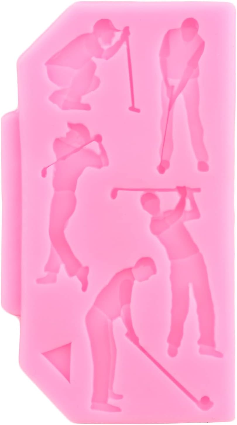 Zixiang Golf Silicone Molds Golf Balls Fondant Mold Golfs Club Mold For Cake Decorating Cupcake Topper Polymer Clay Candy Chocolate Gum Paste Set Of 4