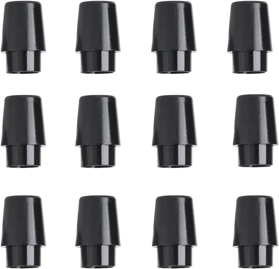12 Pcs Black Golf Ferrules Compatible with Irons 0.355 Inch Tip Irons Shaft Golf Club Shafts Sleeve Adapter