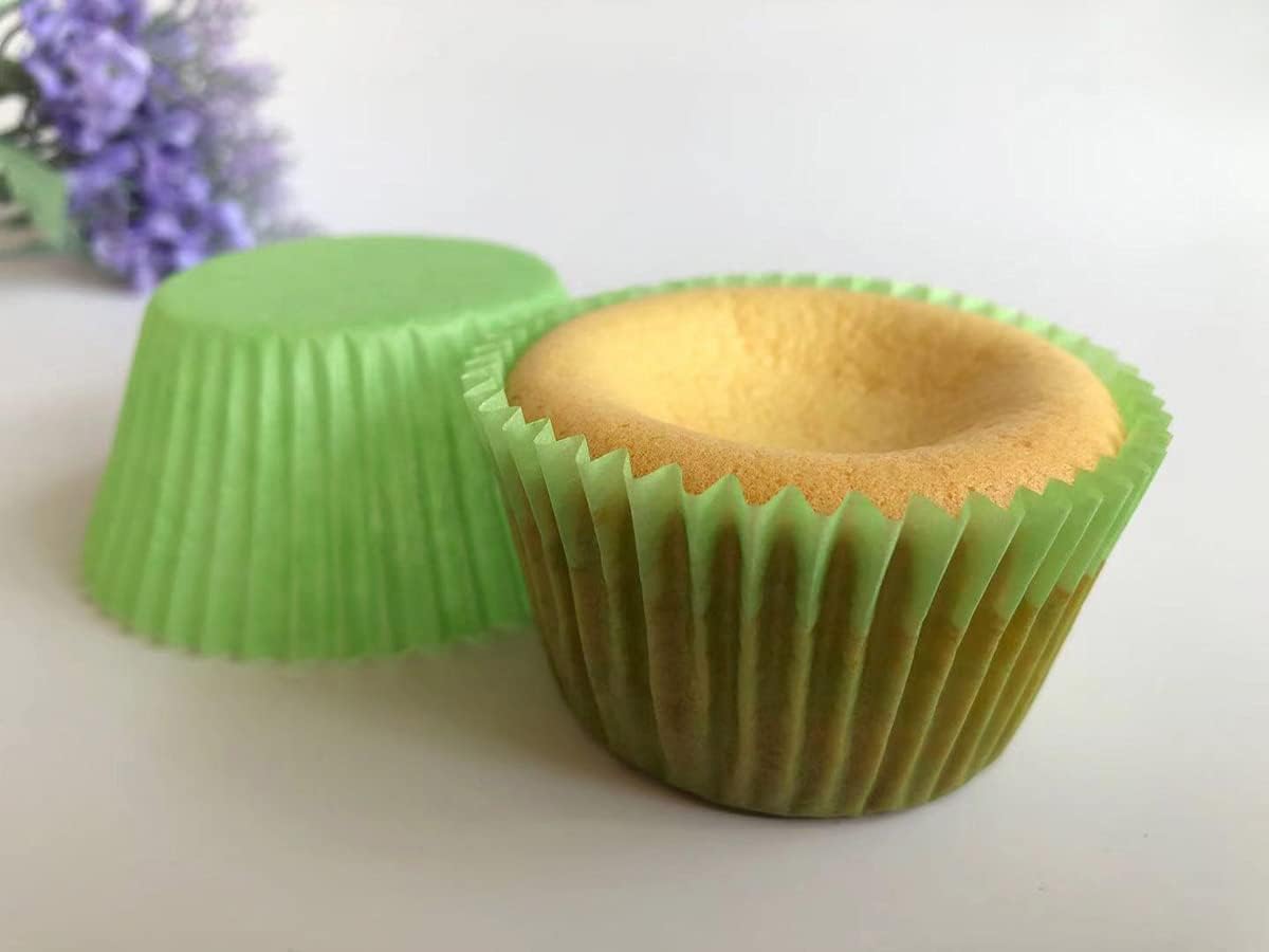 Green Cupcake Liners Greaseproof Paper Standard Baking Cups for Party and More, 150-Count