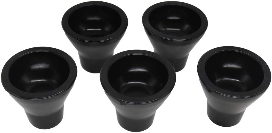 HISTAR 5Pcs Golf Ball Pick Up Retriever Putter Grip Finger Rubber Picker Tool Black