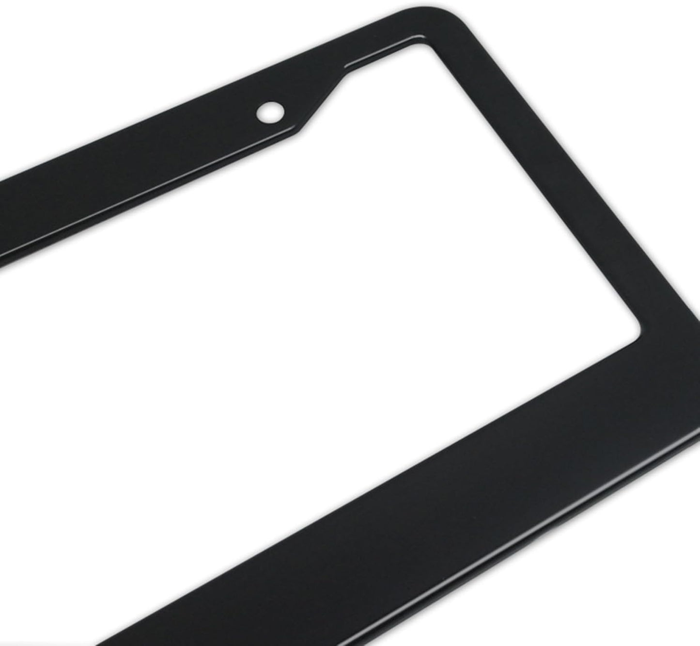 Custom Personalized Metal Engraved Standard Size License Plate Frame,Funny Car Auto Truck Message Plate Holder for Men Women,Silver Text (2 Round Hole)