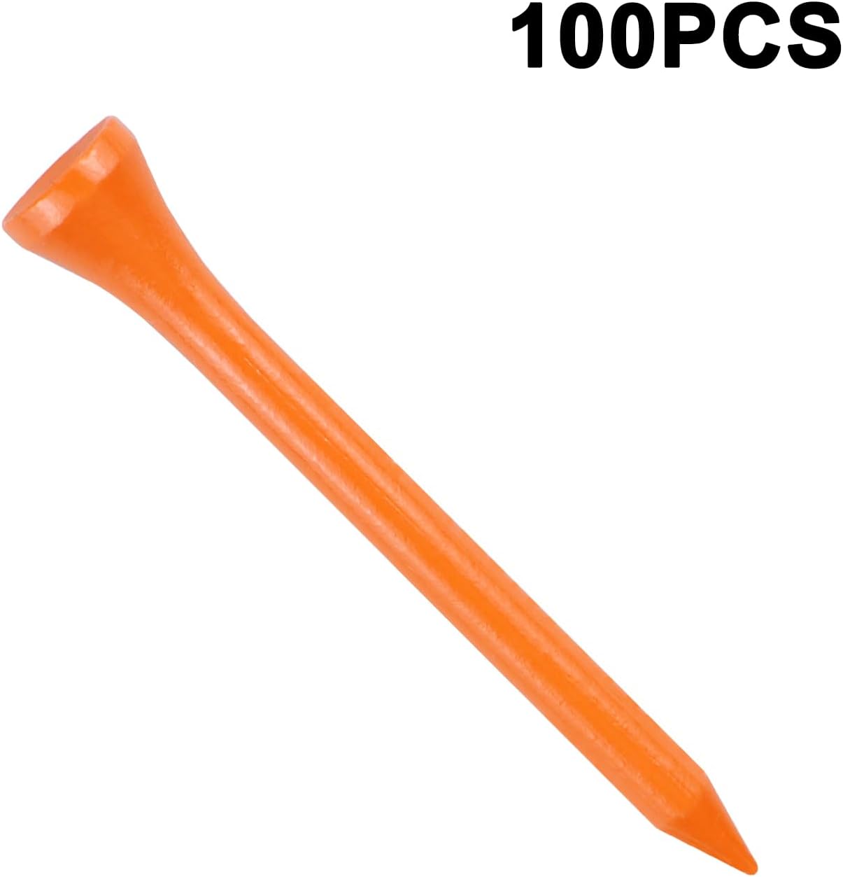 Wooden Golf Tees 3-1/4", 2-3/4", 1-1/2" Available,100 Count (Natural Color, White, Black, Blue, Red, Pink)