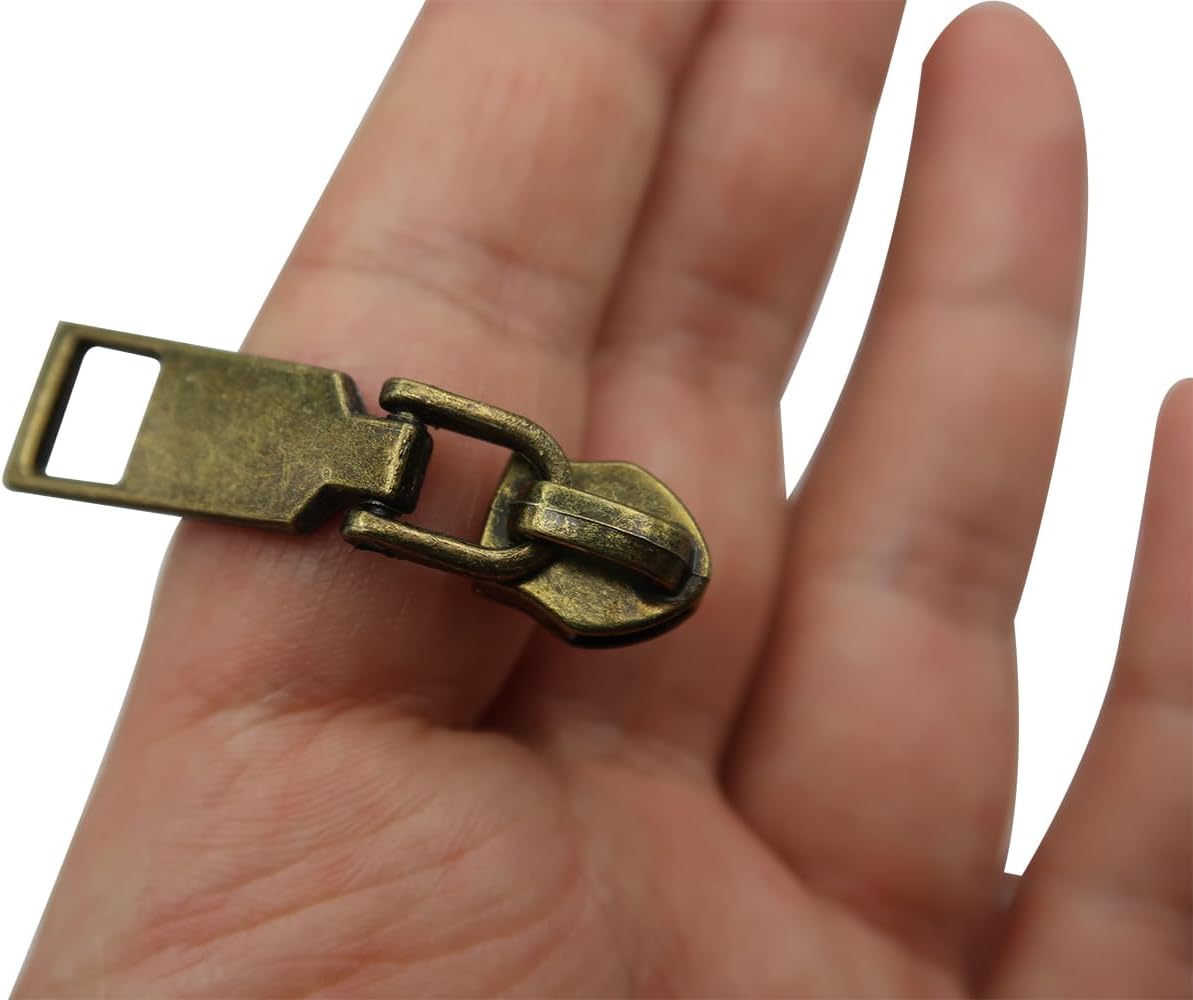 HOLSHUN #5 Zipper Sliders Zipper Pull 30pcs Bulk Heavy Duty Metal Multiple Color Pulls for #5 Nylon Coil Zippers Replacement Luxury Bag Hardware Luggage & DIY Craft Supplies Model-003