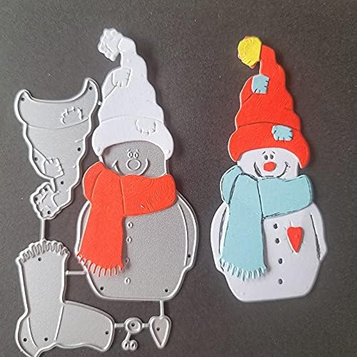 Lapoo Metal Cutting Die for Scrapbooking, 3D Backgrounds Frame New Cutting Dies DIY Album Card Making Decor Paper Metal Die Cuts Party Wedding Decorations (Quiet Snowman 3.7 x 2.4 in)