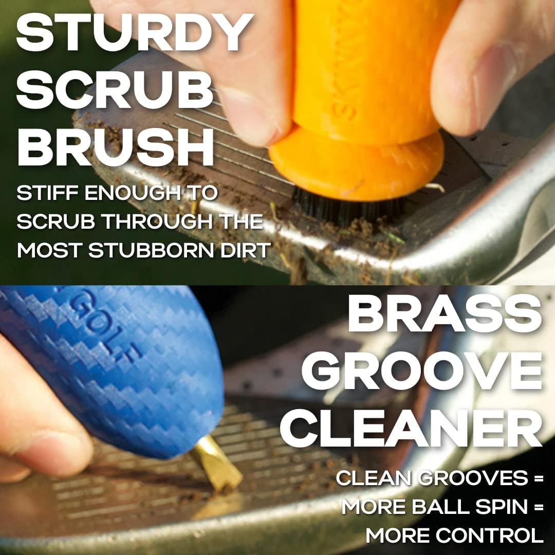 Magnetic Scrub Brush | The Ultimate Bag Accessory | Scrub Brush & Brass Tip Groove Cleaner | Clip to Belt