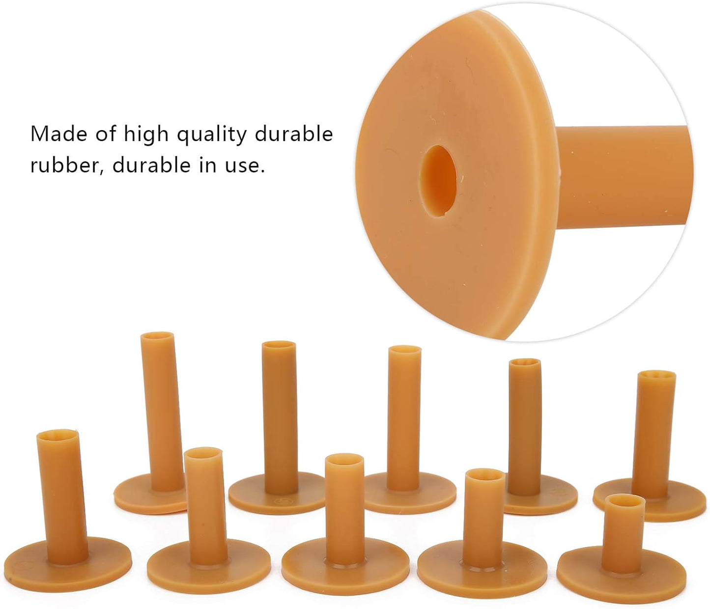 Agatige 10pcs Rubber Golf Tees Set, Golf Trainer Aid Tee Holder Driving Range Golf Accessory Ball Seat for Golf Hitting Mats and Indoor Outdoor Training