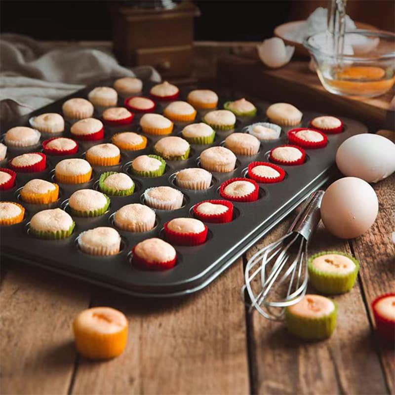 Rainbow Mini Cupcake Liners 400 Count Colorful Muffin Paper Baking Cups Food Grade Disposable Cupcake Wrappers