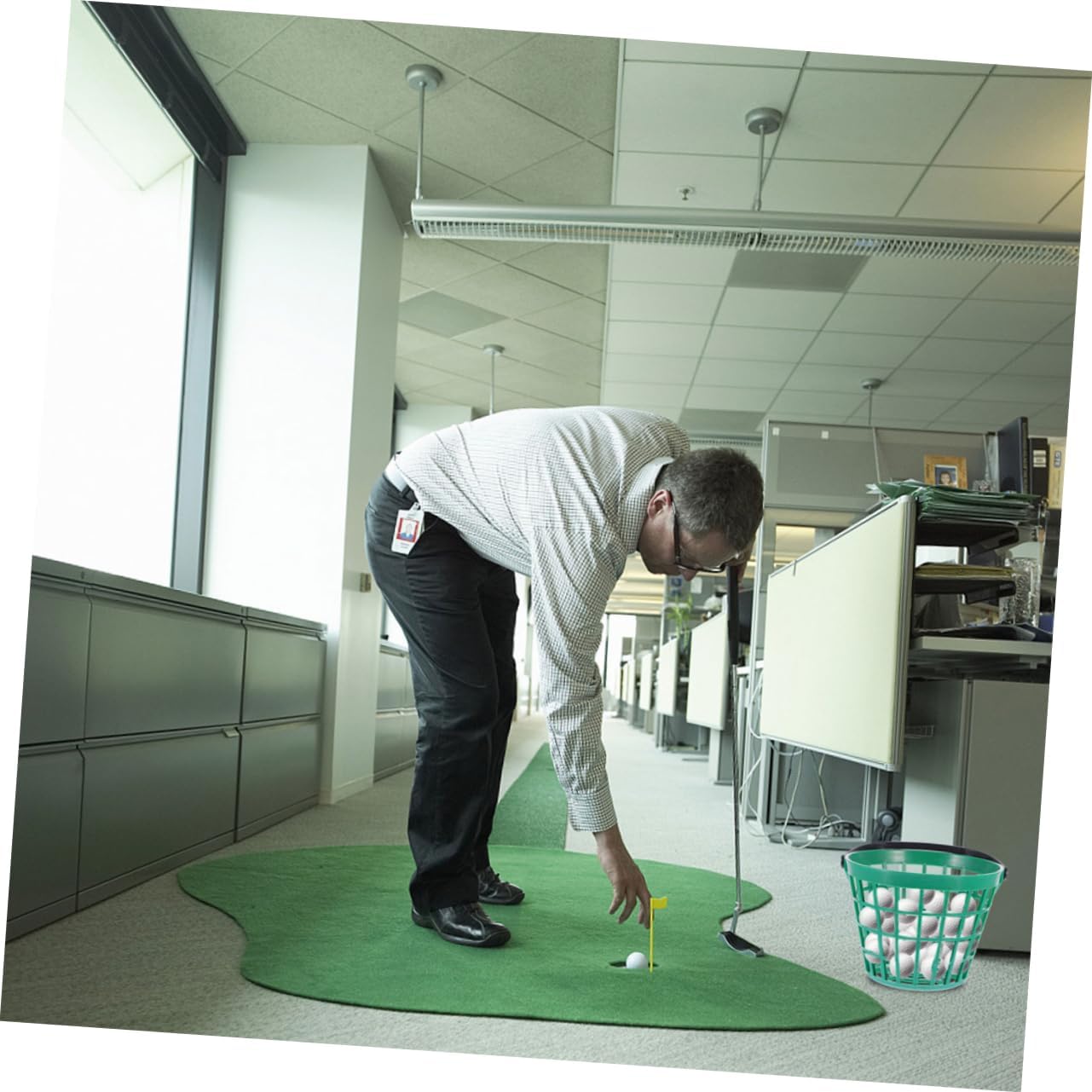 KESYOO Golf Ball Basket with Handle Large Capacity Plastic Collecting Bucket for Outdoor Practice for Golf Training and Storage