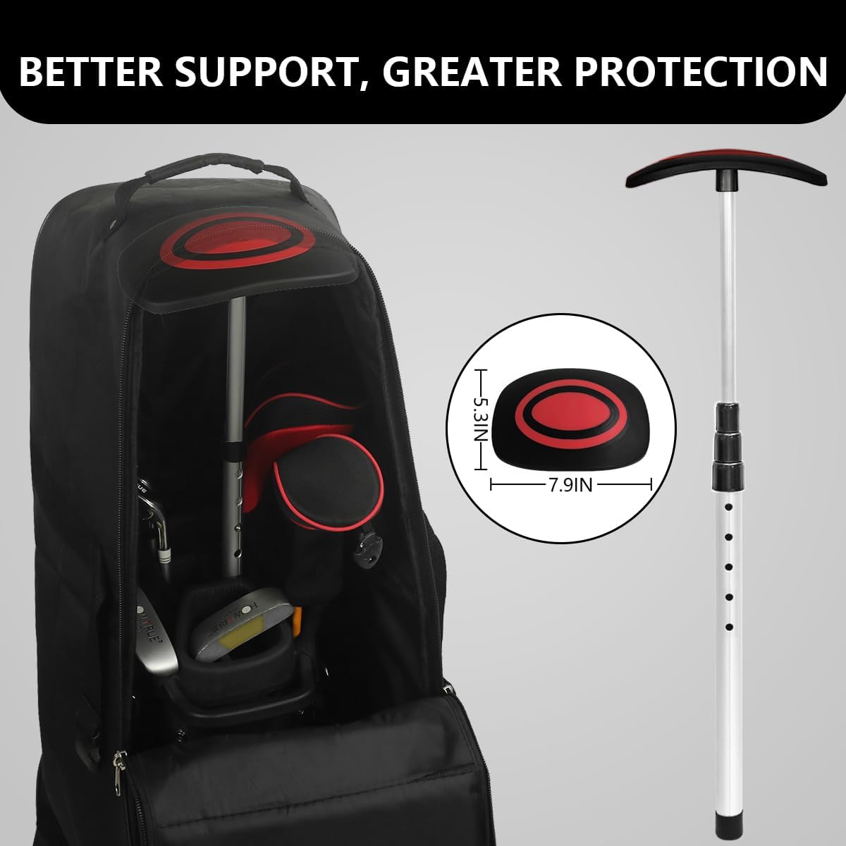 Golf Travel Bag Support System, Golf Club Travel Protection Kit