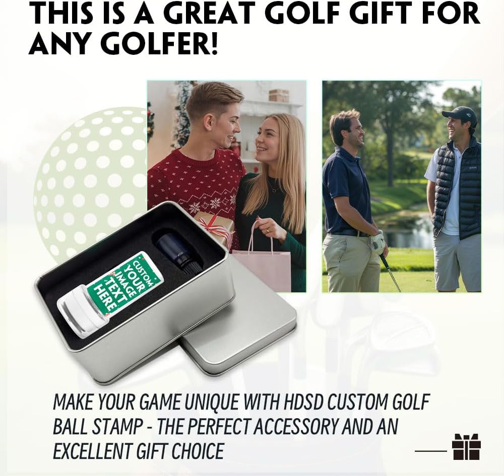 HDSD Custom Golf Ball Stamps, Personalized Name Graphics Golf Ball Waterproof Marking, Reusable Funny Golfer Gifts