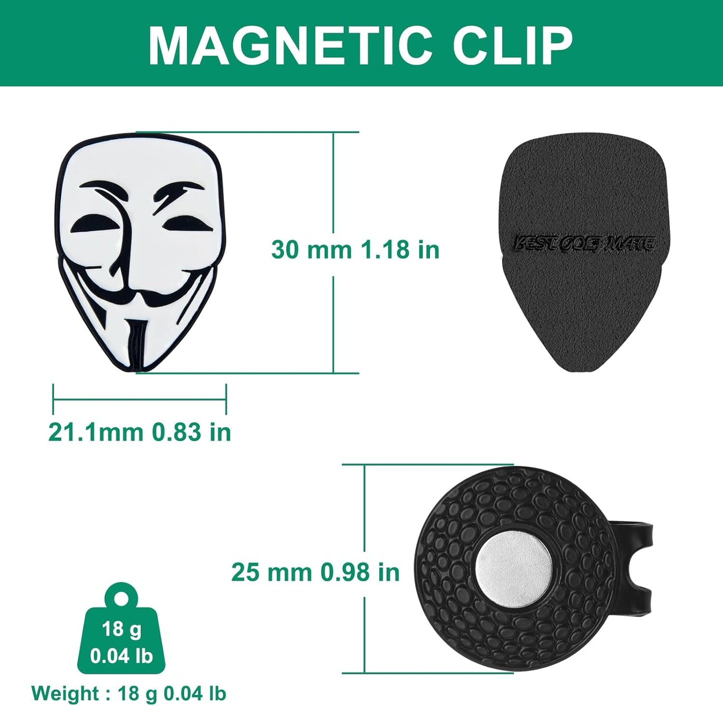 Golf Ball Marker Hat Clip, Golf Accessories for Men, Golf Ball Stamp, Funny Golf Gifts, Golf Gadgets