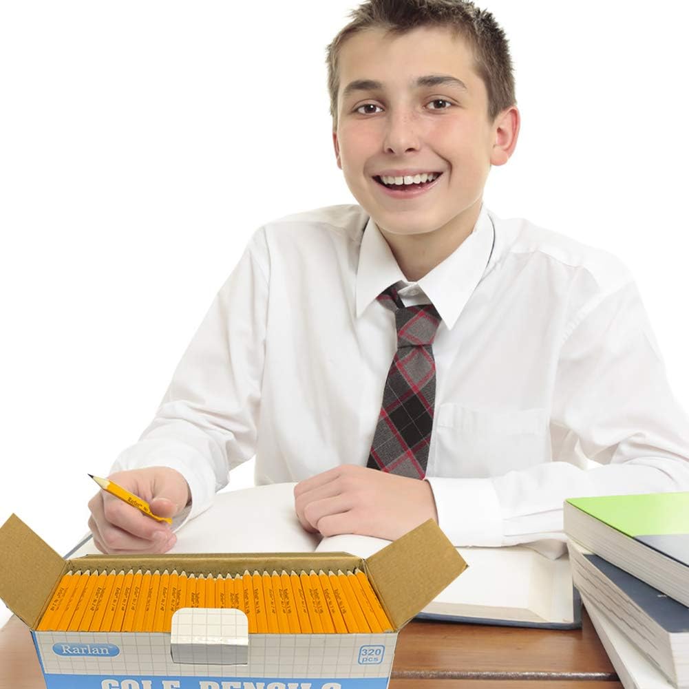 Rarlan Golf Pencils, 2 HB, Pre-Sharpened, 320 Count Bulk Pack