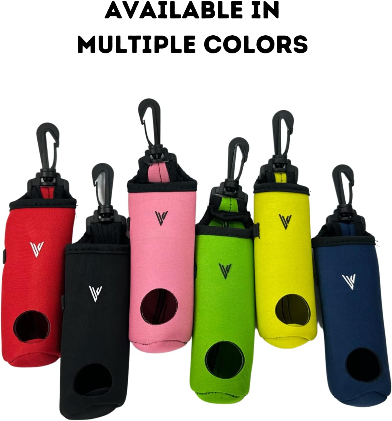 Golf Ball and Tee Holder - Holds 3 Golf Balls and 3 Tees, Soft Carry Bag Pouch with Secure 360° Swivel Keychain Belt Clip Hook, Gift Accessories for Golfers and Women’s Birthdays