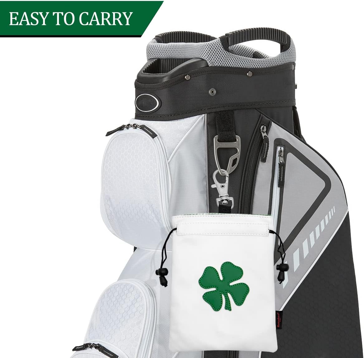 Leather Golf Tee Pouch with Drawstrings - Valuables Bag for Men & Women