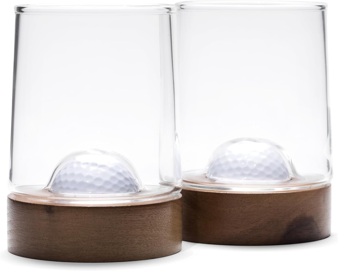 Personalized golf coaster and whiskey glasses: Golf accessories for men and women golfers; Cool holiday basket for men and women that golf (2 Glasses, Personalized)