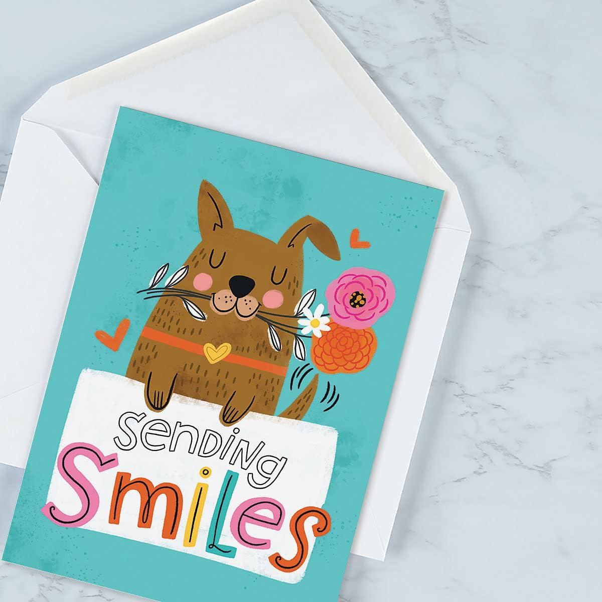 Current Warm Wishes Thinking of You Friendship Greeting Card Set - Value Pack of 20 Cards With White Envelopes for Friends & Family, 10 Designs, Large 5" x 7" Assortment