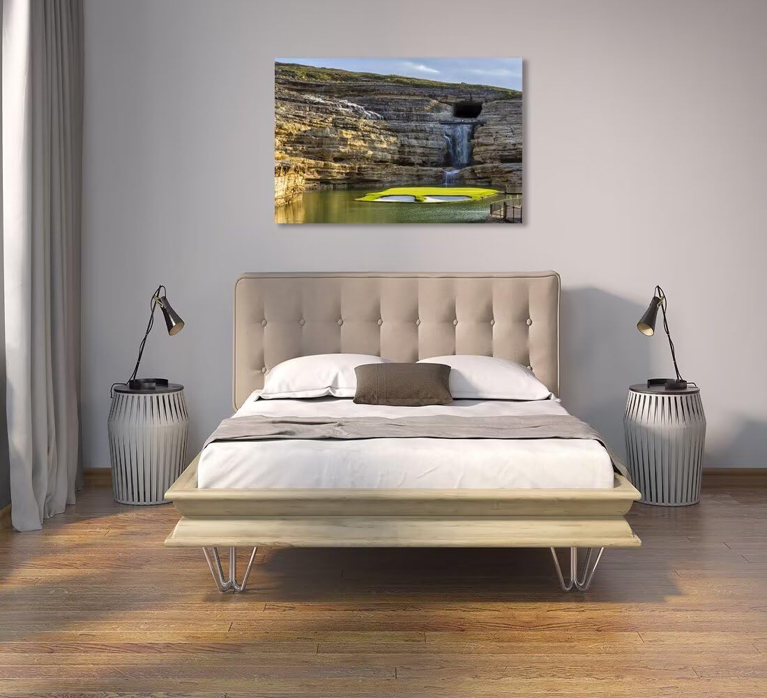 chenchenArt Payne's Valley Golf Course 19th Hole Wall Art for Living Room Bedroom Bathroom Home Decorations Golf Course Picture Poster Canvas Prints Modern Artwork Framed Ready to Hang(12''H x 16''W)