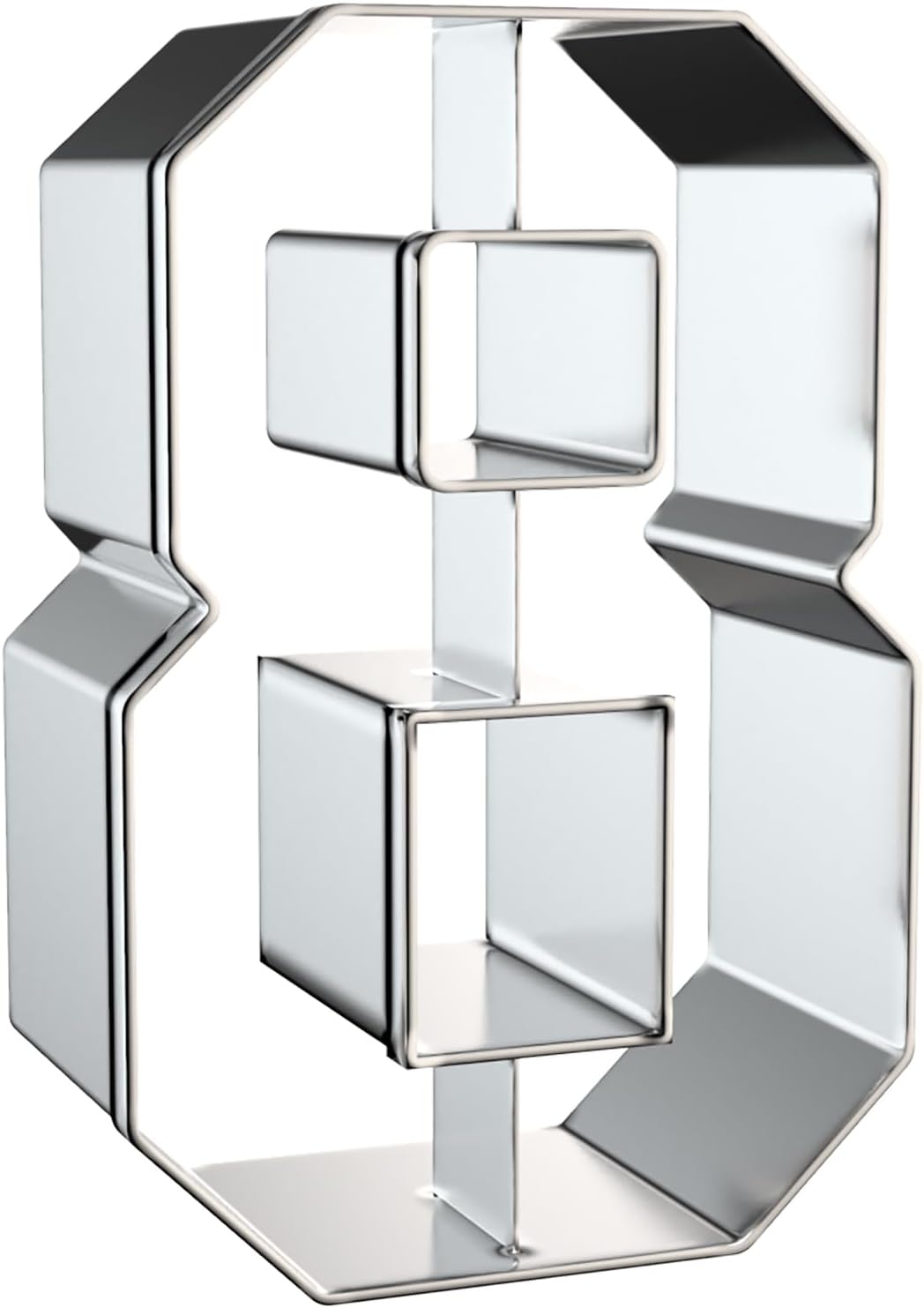 Number Cookie Cutter Set 3 Inch - 9 Piece Large Numbers #0#1#2#3#4#5#6 (#9) #7#8 Shapes Biscuit Fondant Baking Mold - Stainless Steel