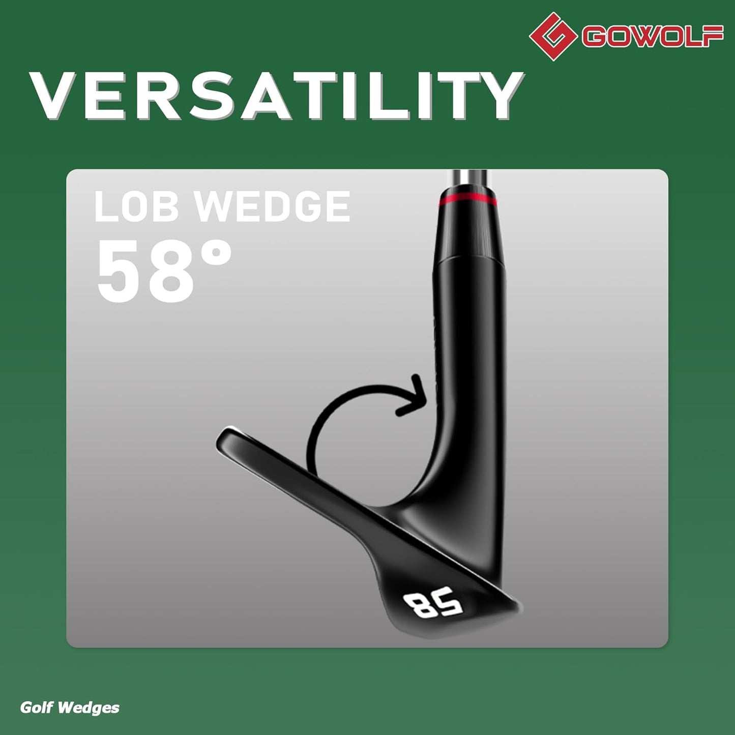 Gowolf Premium Forged Full Face Golf Wedges 50/52/54/56/58/60/69 Degree Individual or Set for Men, Right Hand Gap Wedge Sand Wedge Lob Wedge, Golf Clubs CNC Milled Face for More Spin - Great Golf Gift