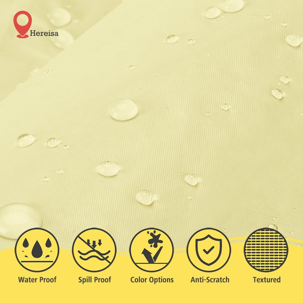 Brand Round Ivory Plastic 84" Disposable Tablecloth (3 Pack), Party & Event Decorative Cover