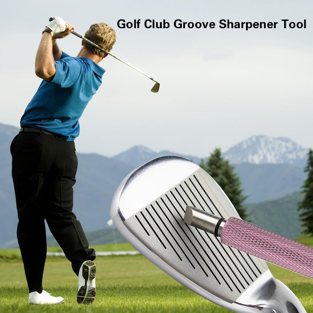 Golf Groove Sharpener,Golf Club Groove Sharpener,Groove Sharpener,Club Sharpener,Groove Sharpening Tool - Generate Optimal Backspin - Suitable for U & V-Grooves